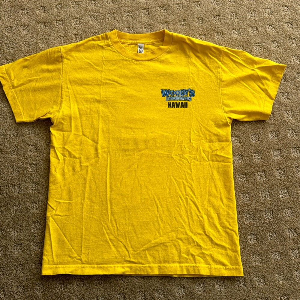 Bright yellow small adult Hawaii T shirt